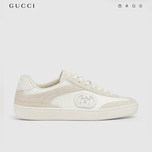Gucci Women’s G75 Cream and Tan Low-Top Sneakers